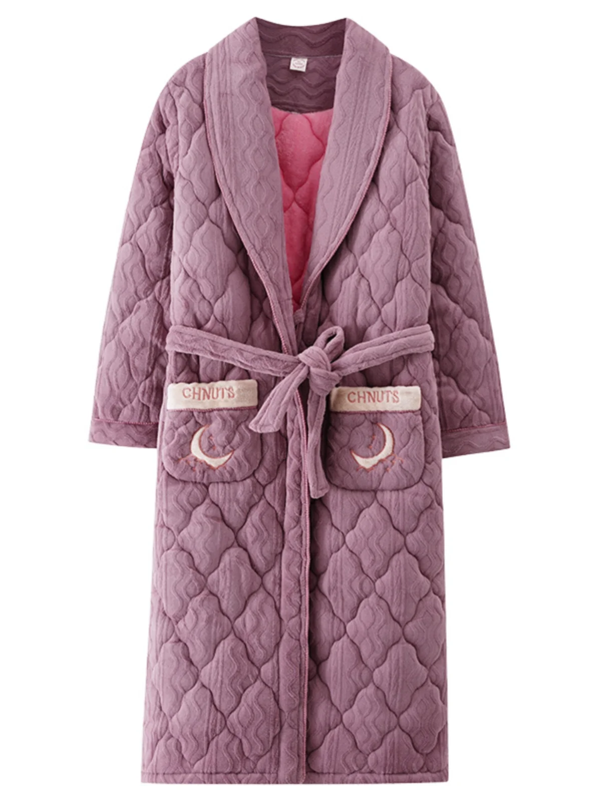 Ночная рубашка Finteng из кораллового флиса женская зимняя утолщенная трехслойная