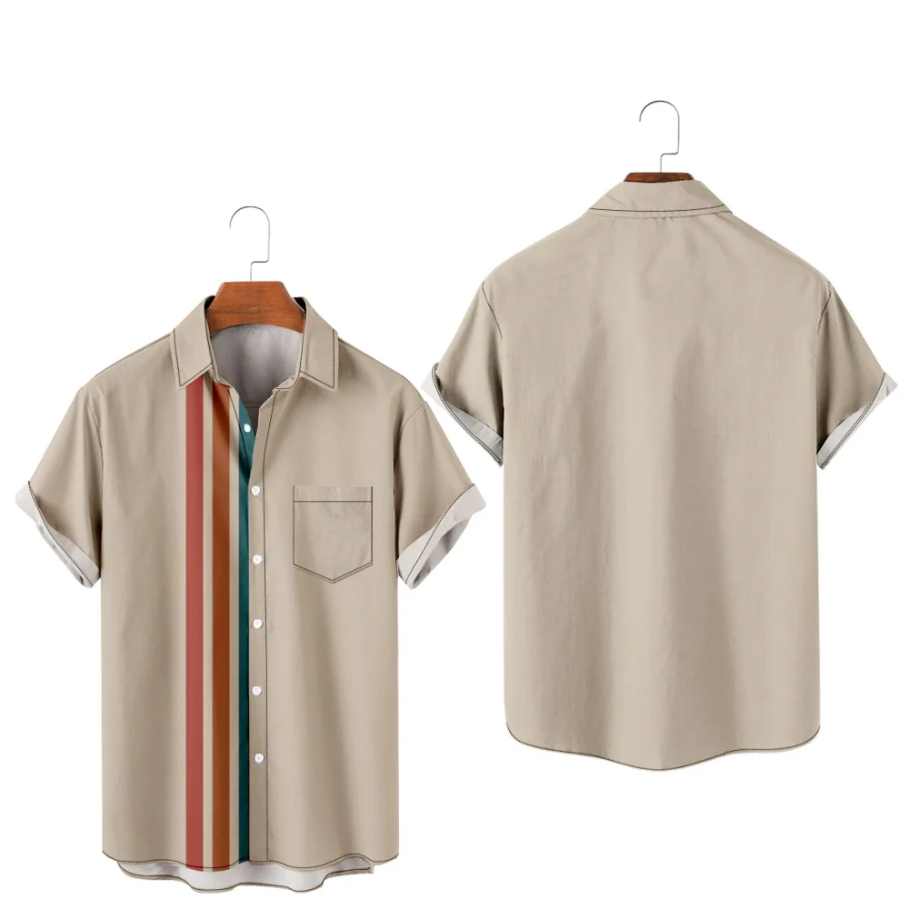 

Summer Short Sleeve Pocket Shirt Trendy Hawaiian Style 2 Shirt Hot Summer Shirt for Men and Women Tops Japanese Fashion
