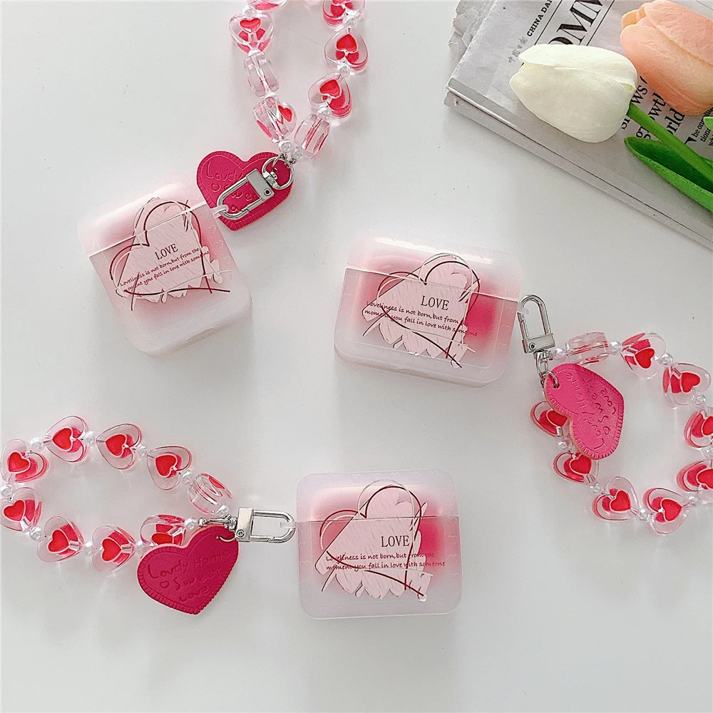 

Чехол Love heart для Apple airpods 3 pro 1 2, чехол для гарнитуры, прозрачный мягкий чехол для наушников с зарядным устройством, защитный чехол, чехол
