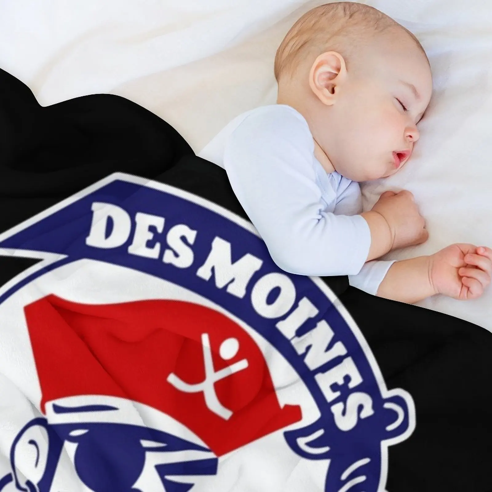 Персонализированное плюшевое одеяло Des Moines Buccaneers