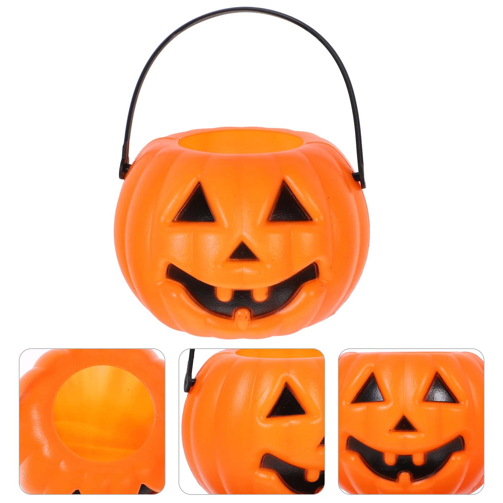 

Pumpkin Bucketcandy Treat Trick Or Buckets Holder Pail Minikids Candlebasket Bags Lantern Baskets Cauldron Pumpkins Treating