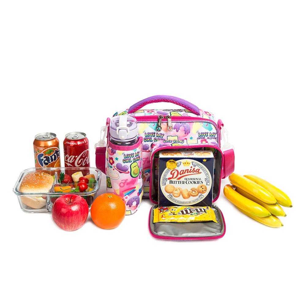 Сумки для обеда милые пищевые пакеты девочек вместительные сумки с карманом