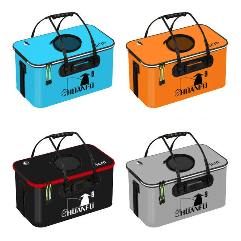 

Portable Fishing Bucket Fishing Tackle Bag Folding EVA Live Fish Box Lure Wheel Storage Durable Outdoor Camping Water Organizer