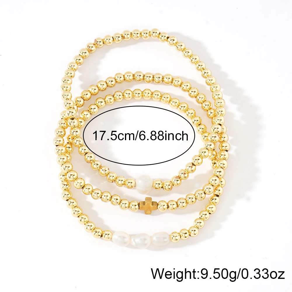 3 шт./набор женский браслет с искусственным жемчугом