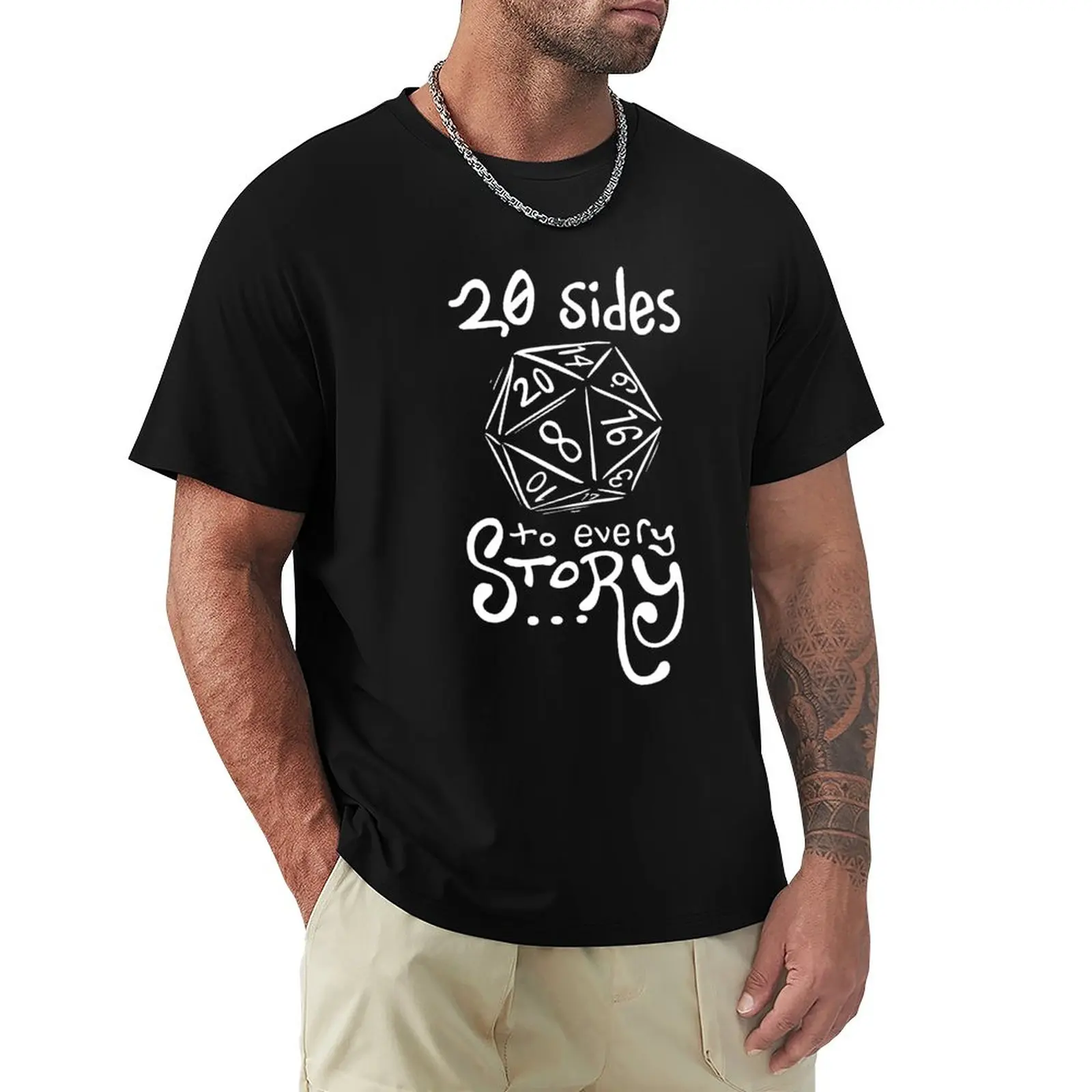 

20 Sides To Every Story Tee T-Shirt Blank T Shirts Black T Shirt Cat Shirts Vintage Clothes T Shirts For Men Graphic