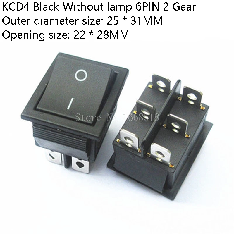 Кулисный переключатель KCD4 4/6 контактов 2/3 передач с подсветкой 16A250V