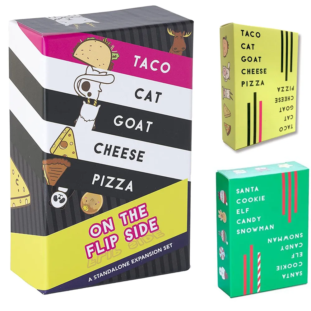 

New Taco Cat Goat Cheese Pizza On The Flip Side Card Game Family Party Entertainment 4 Player Board Game Toy Gift