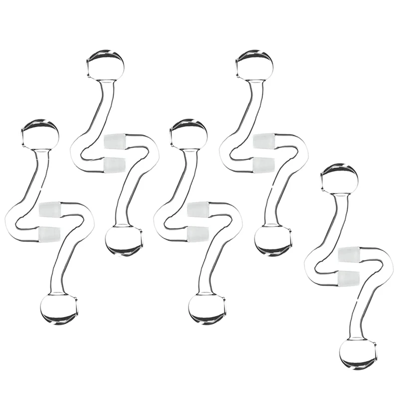 

10 Pack Curved Shape Clear Glass Supplies Glass Connecting Adapter(10Mm)