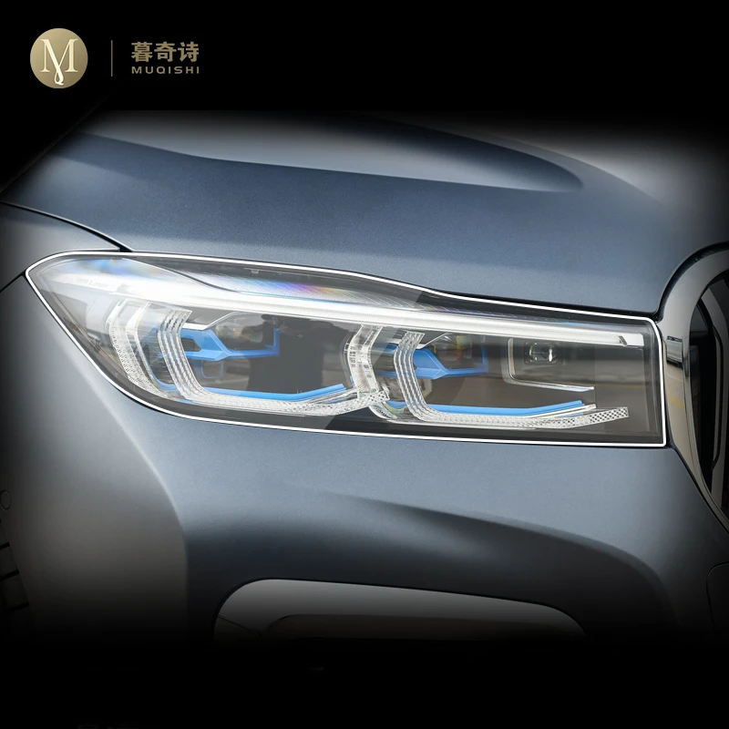 

For BMW Series 7 G11 2019-2022 Car Headlight Protective Film Front Light Anti-scratch Cover TPU Transperent Accessories