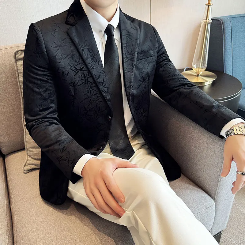 Мужские бархатные блейзеры в британском стиле осенне-зимние приталенные