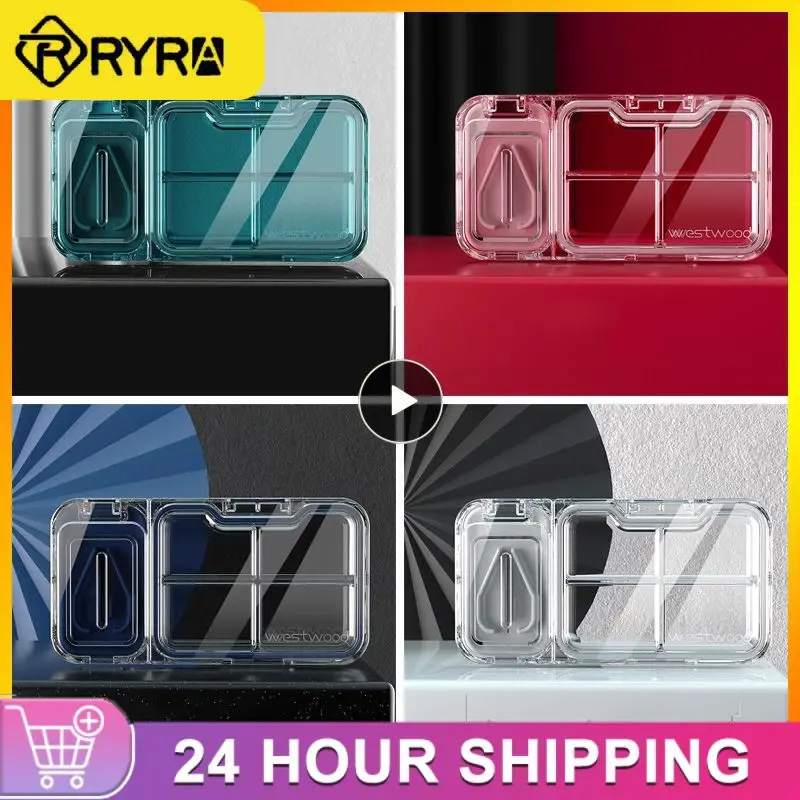 

Plastic Pill Box Portable Medicine Organizer Case Pill Cutter Separate Divider Container For Travel Dispenser Accessories Tools