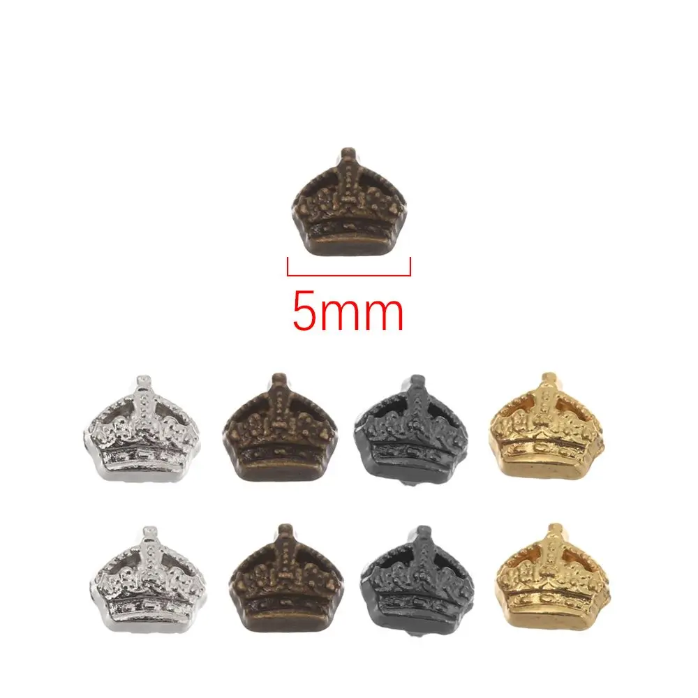

20/40pcs 5mm Mini Buttons Metal Buckles Dollhoues Miniature DIY Doll Clothes Clothing Sewing Buckle Crown Pattern Decoration