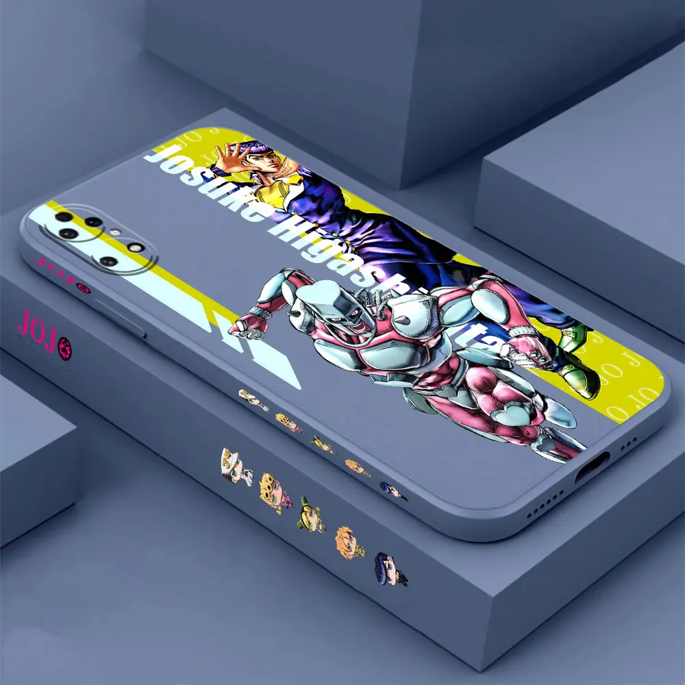 Anime JoJos Bizarre Adventure Phone Case For Huawei P60 P50 P40 P30 P20 Mate 50 40 30 20 20X 10 Colour Liquid Silicone Cover