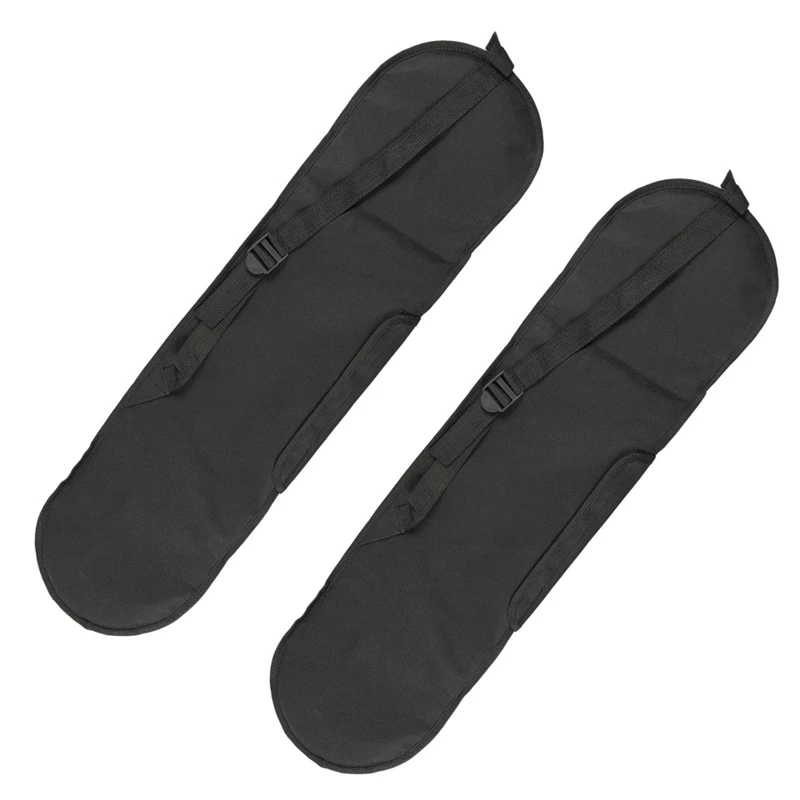 

2X Travel Carry Bag Deck Protection Outdoor Zipper Skateboard Backpack Handle Adjustable Strap Shoulder Double Rocker