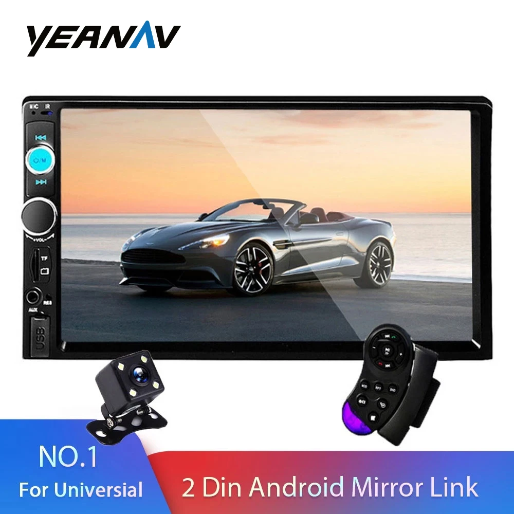 

Yeanav 2 Din Car Radio 7" HD Autoradio Multimedia Player 2DIN Touch Screen Auto Audio Stereo MP5 Bluetooth USB TF FM Camera
