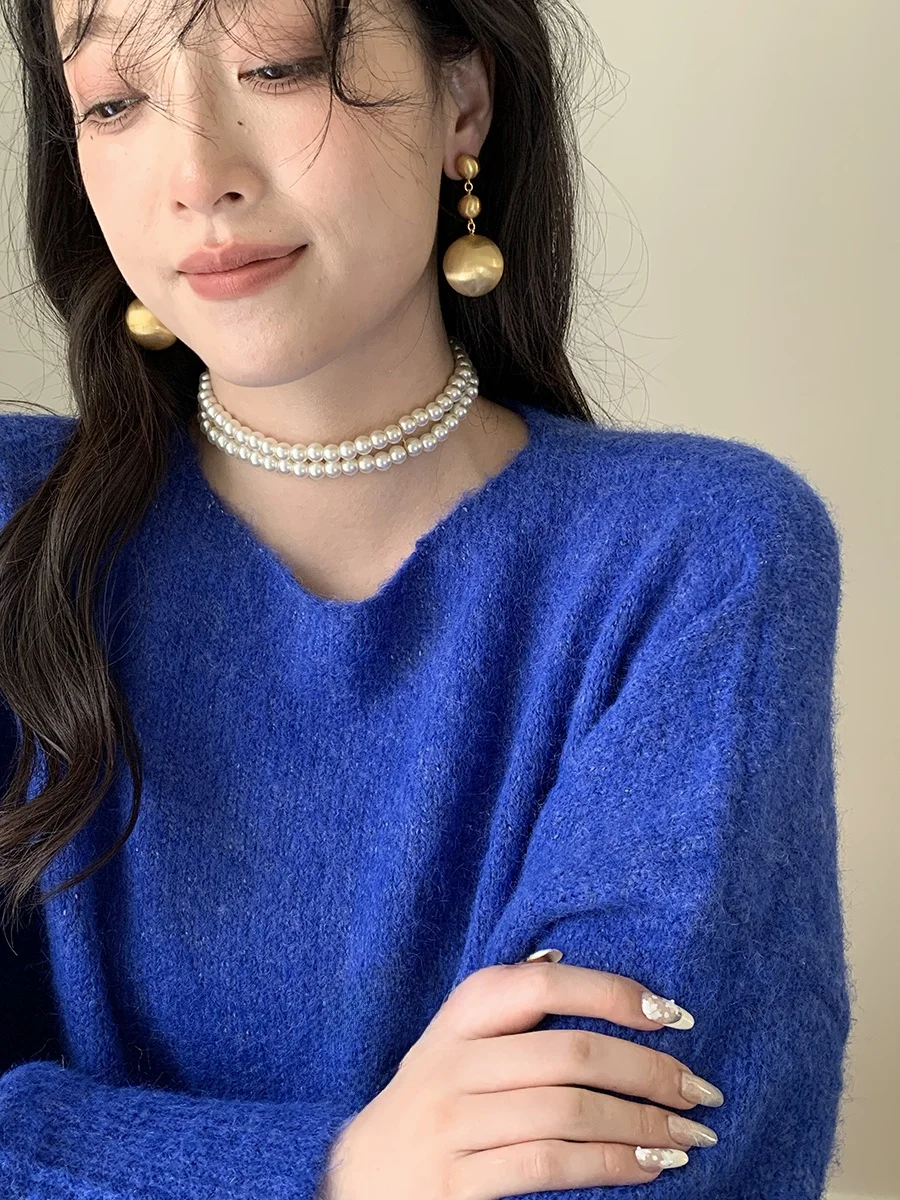 И ACC золотые серьги с тремя шариками и матовой лоскутной текстурой женские