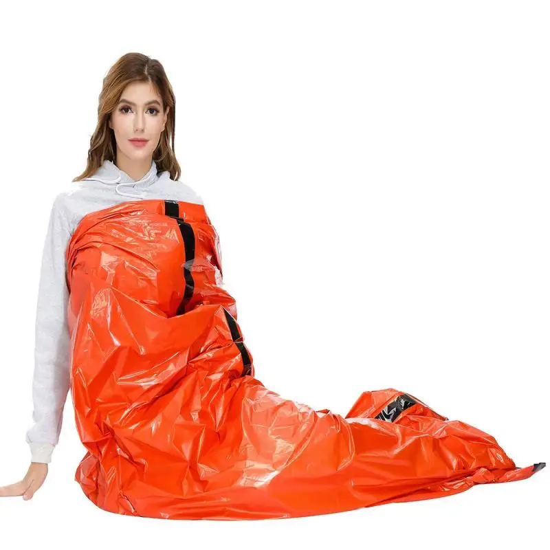 

Camping Sleeping Bag Waterproof Outdoor Thermal Pouches For Homeless People Foldable Sleeping Pad Safe Shelter For Camping