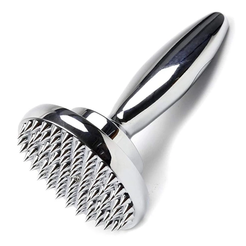 

Dual Sided Meat Tenderizer,Marinating Prep Tool,Manual Hammer Mallet Tool For Steak,Reversible Stainless Steel Base