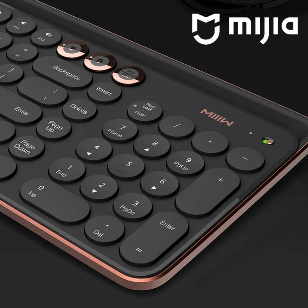MIIIW 102 Keys Mechanical Keyboard Gaming Computer Bluetooth Xiaomi Keyboards Mijia Gold Premium Office Keycaps Wireless Link mi