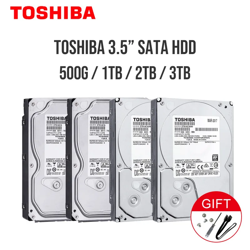 TOSHIBA 1TB 2TB 3TB 4TB 6TB 8TB 10TB Hard Drive Disk HD 3.5" 7200RPM 32MB 64MB 128M 256MB SATA3 Original HDD