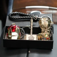 marvel metal car key ring iron man captain america handbag pendant luxury car gadget keychain accessories for men