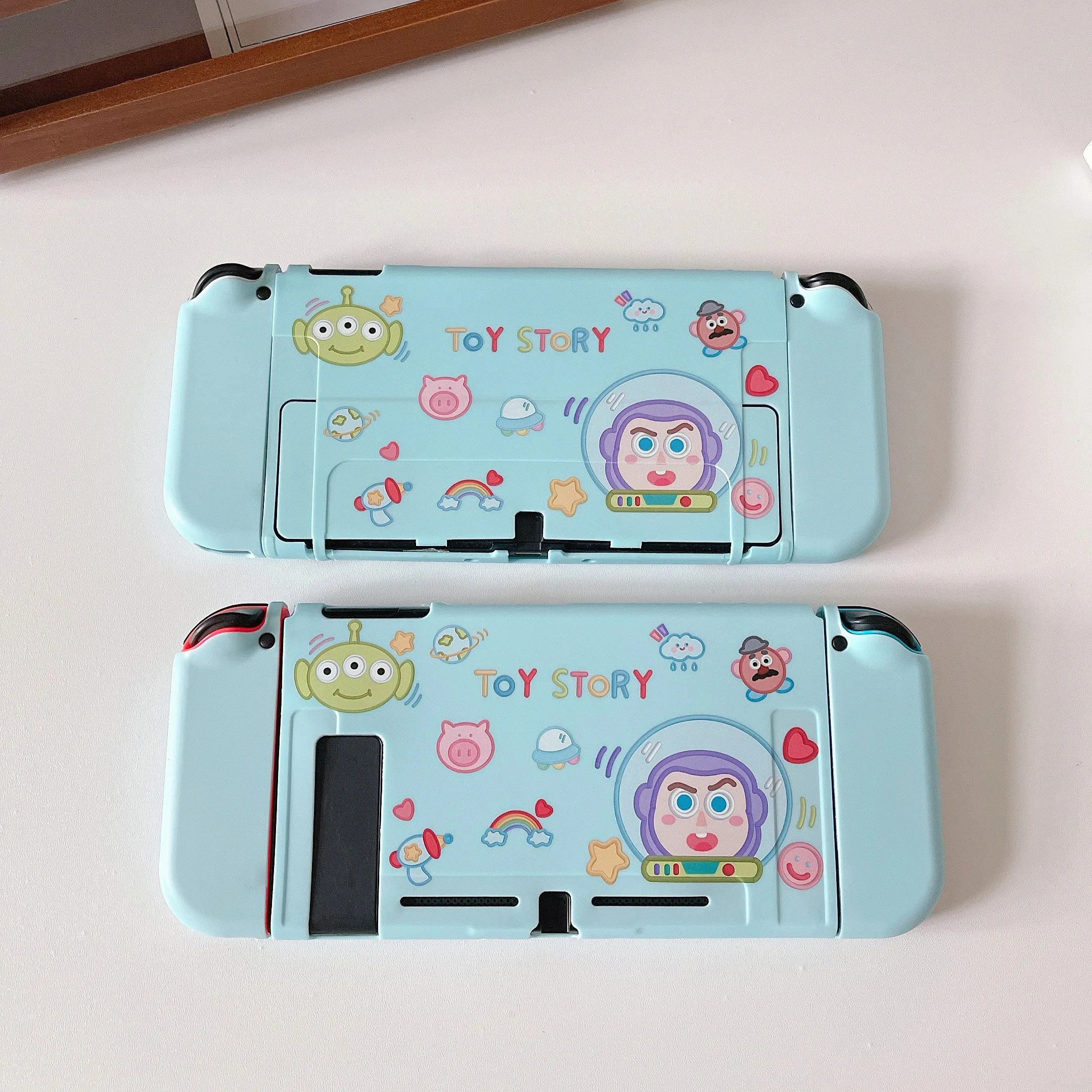 

Toy Story Buzz Lightyear Alien Gudetama XO Soft Phone Cases For Nintendo Switch Game Console Controller OLED Gaming Accessories
