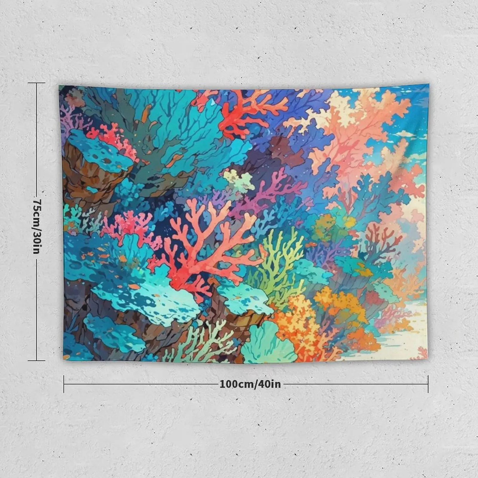 Коралловый риф - Sian Kaɺn Biosphere Reserve Гобелен Украшение стены Забавный гобелен