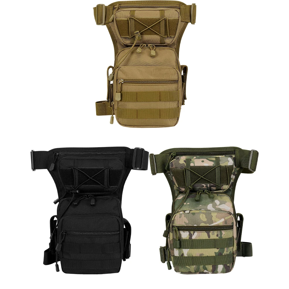 

Motorcycle Molle Bag Multifunctional Nylon Leggings Thigh Bag Wear-resistant Men Adjustable Buckle for Cycling Riding Supplies