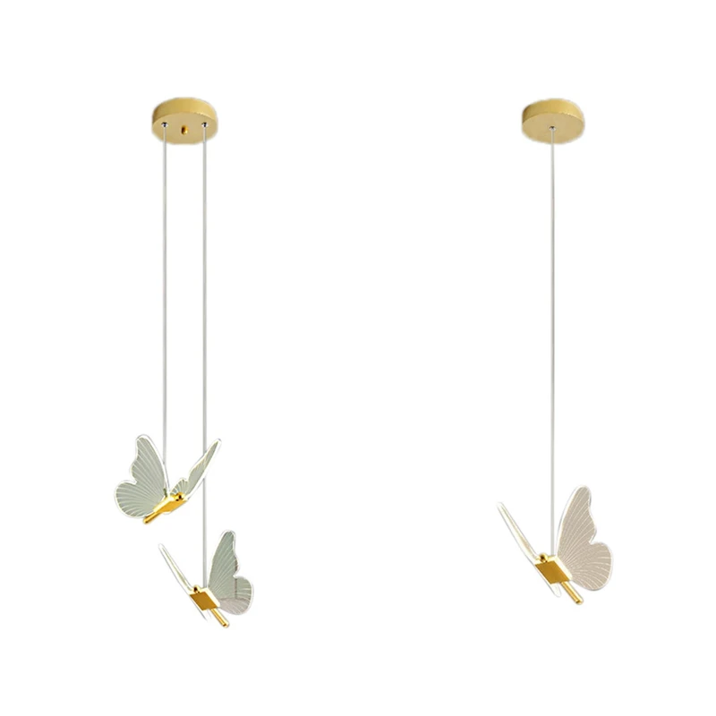 HOT SALE Creative Butterfly Pendant Lamp For Bedroom Bedside Lighting Bar Living Room Suspension Hanging Lights Indoor Deocr