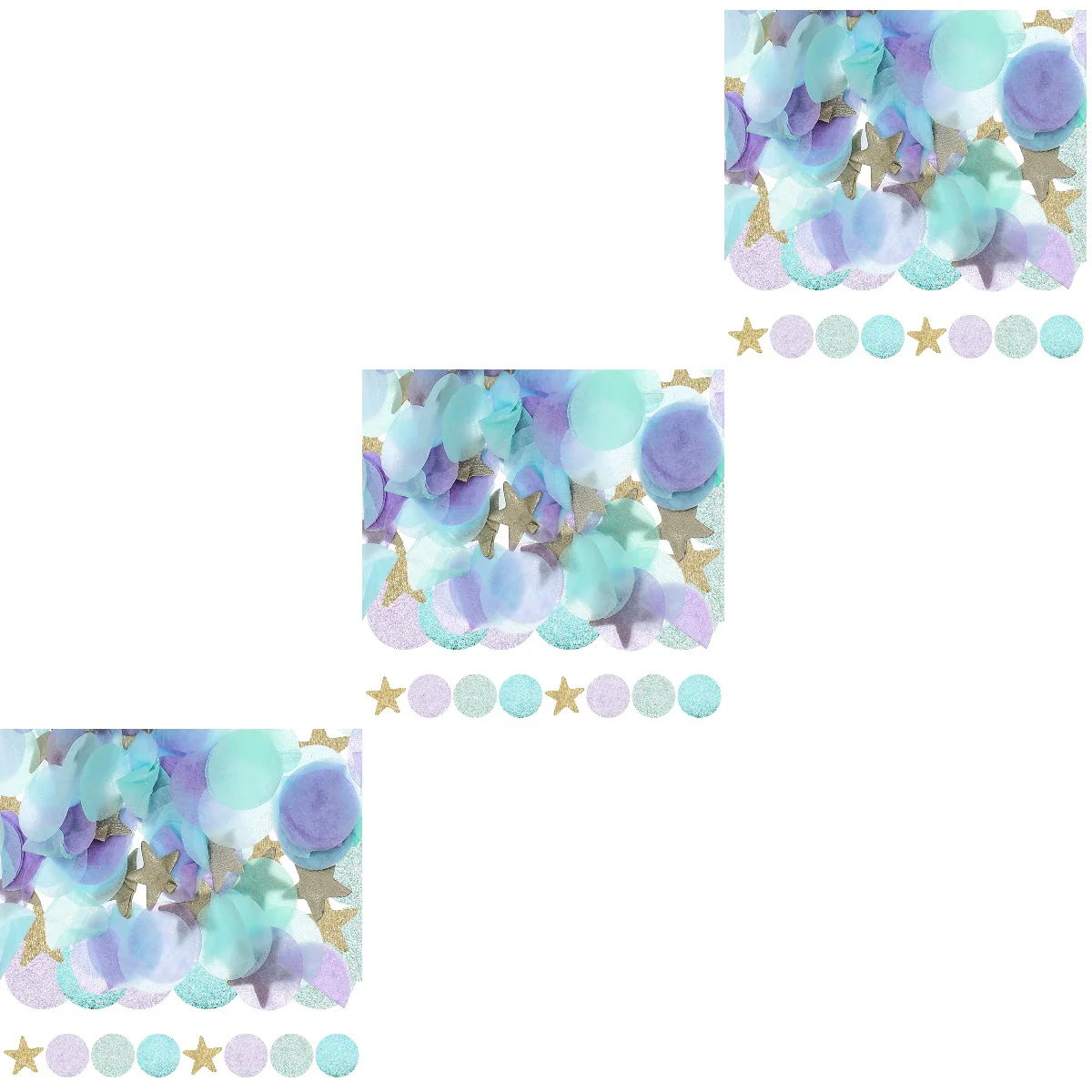 

3pcs 2 Bags of Decorative Birthday Party Layout Paper Decoration Reusable Celebration Party Supply