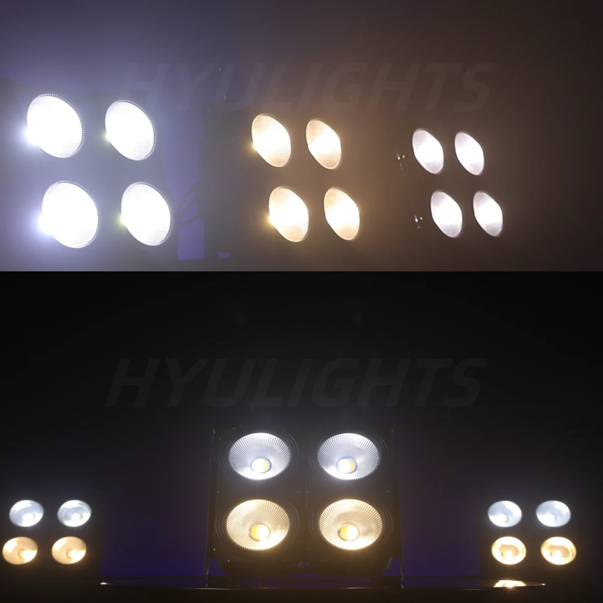 1/2/4 Pcs 4 Eyes Led COB Blinder Lights 4x100W 400W Par Cool White&ampWarm White Wash Beam DJ DMX 512 Strobe Stage