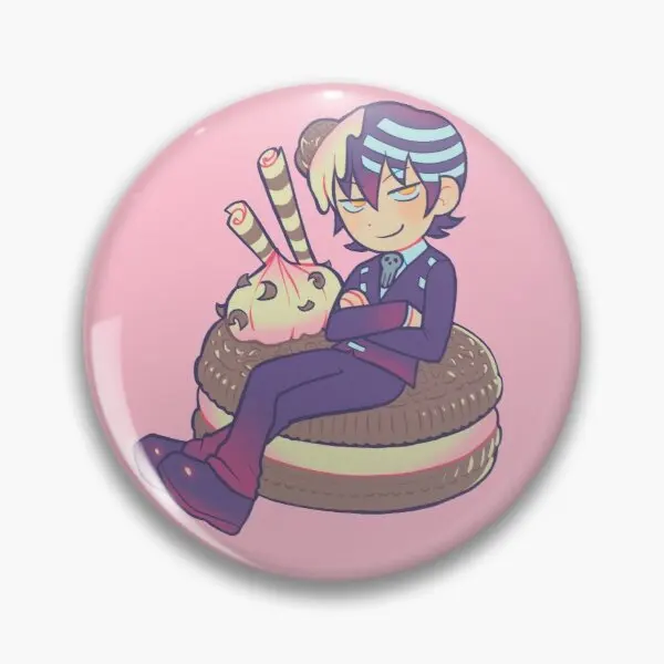 

Настраиваемая мягкая Кнопка Death The Kid Oreo, булавка на воротник, женский подарок, милая забавная Креативная одежда, значок, украшение для шляпы