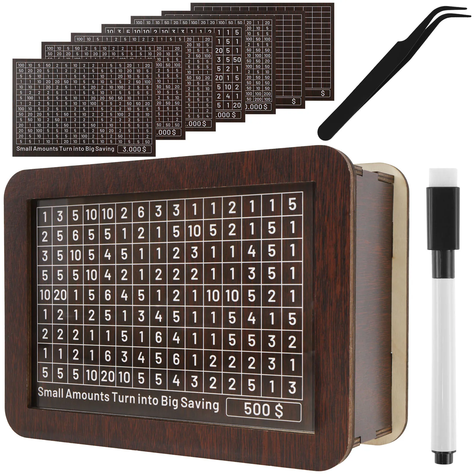 Большой Деревянный Ящик Для Денег Прямоугольная Банка Экономии Со Счетчиком