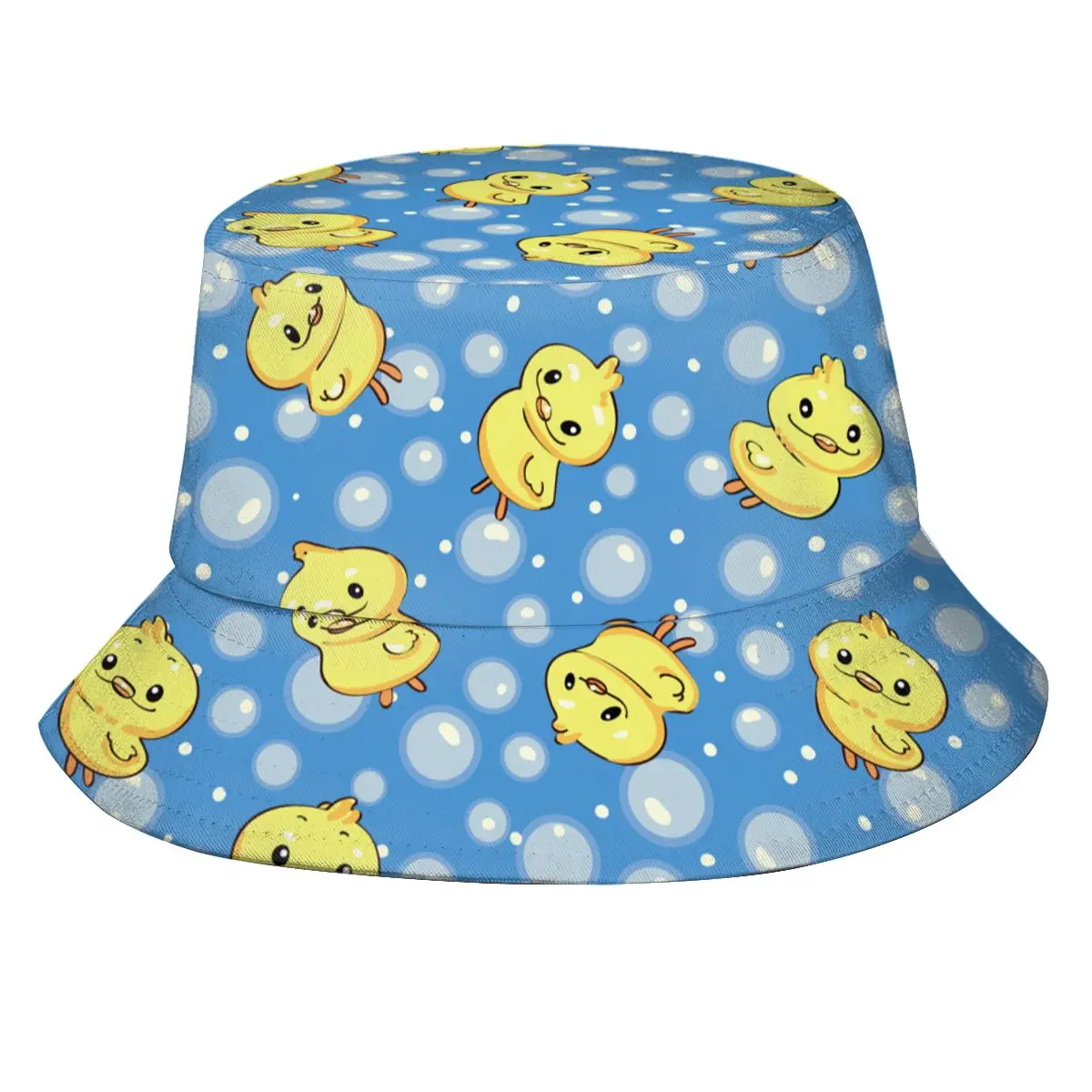 

2021 Men Women Summer Japanese Comic Yellow Cartoon Duck Bucket Hat Bob Fisherman hat Outdoor Travel Sun Visor Fashion Panama