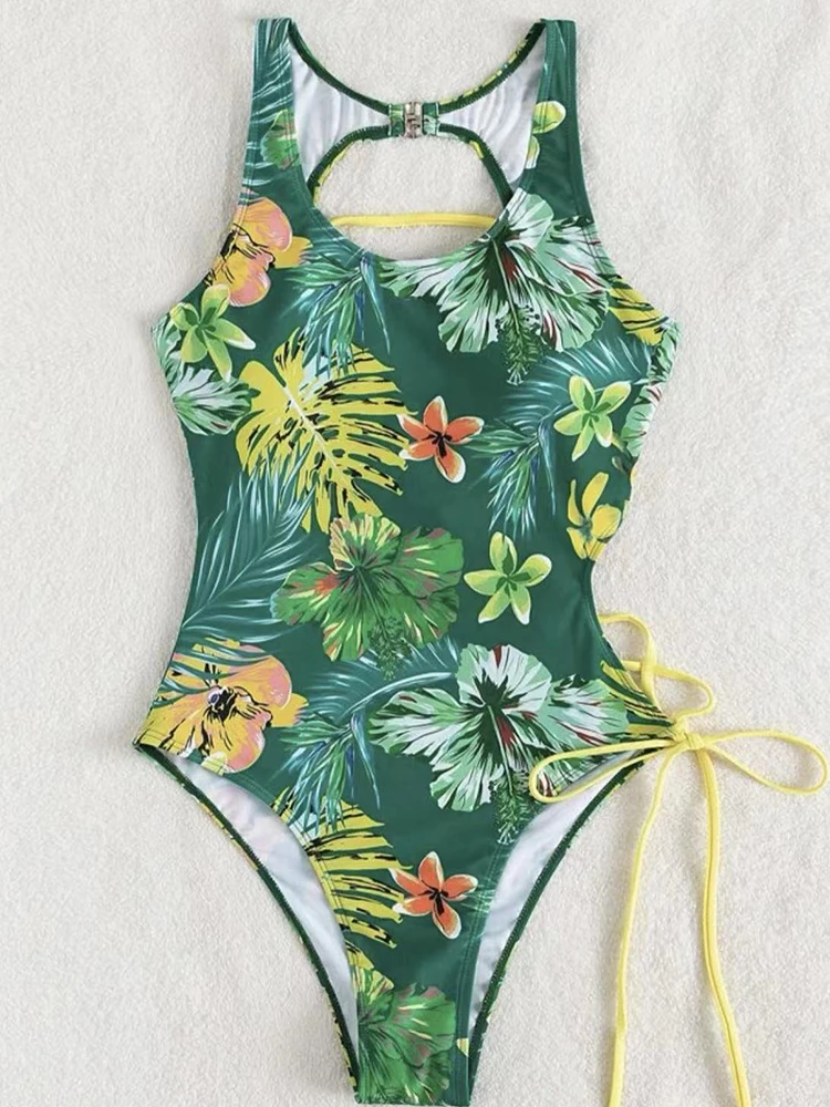 

Bikini Bodysuit Swimsuit Women Cross Lace Up Backless Bodysuit 2022 Summer Fashion Sexy Beach Holiday Monokini Bikini Swimwear