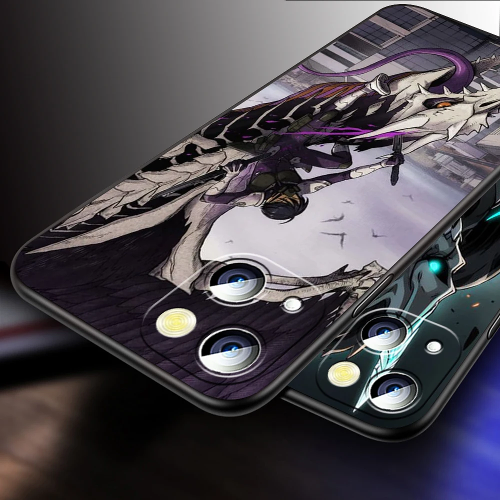 Классный милый черный мягкий чехол для телефона с аниме K-Kaiju No. 8 iPhone 15 14 13 12 11 XS XR X 7