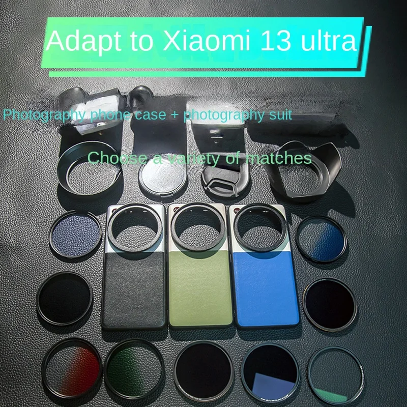 

67mm Fotorgear Phone Case Filter Set for Xiaomi 13 Ultra CPL Black Mist ND Filter Lens Cover 67mm Macro Lens