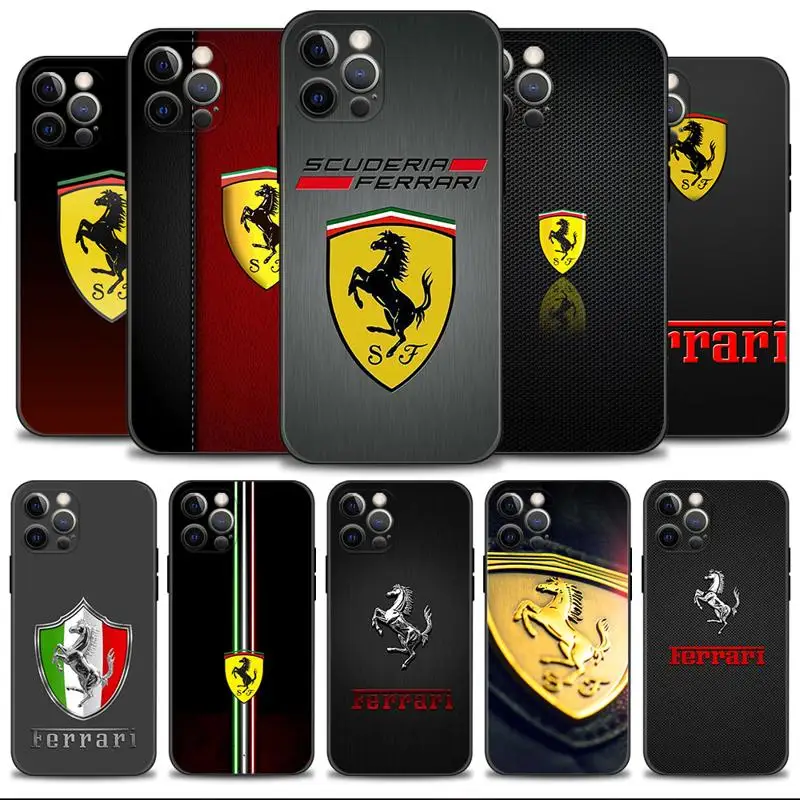 

Stripe Line Ferrari Sports Car Phone Shell For Apple iPhone 14 13 12 11 Pro Max 13 12 Mini XS Max XR X 7 8 Plus Cover Case Couqe