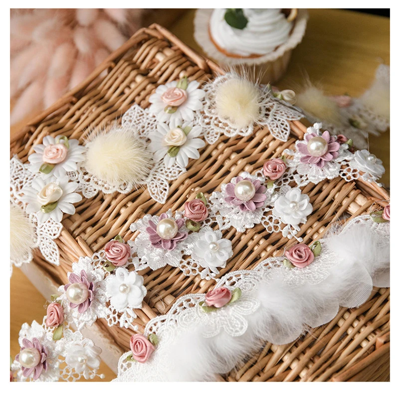 

Кружевная лента для свадебной искусственной сумки, аксессуары для шитья своими руками, Аппликация из бисера, белая 3D искусственная кожа и поделки