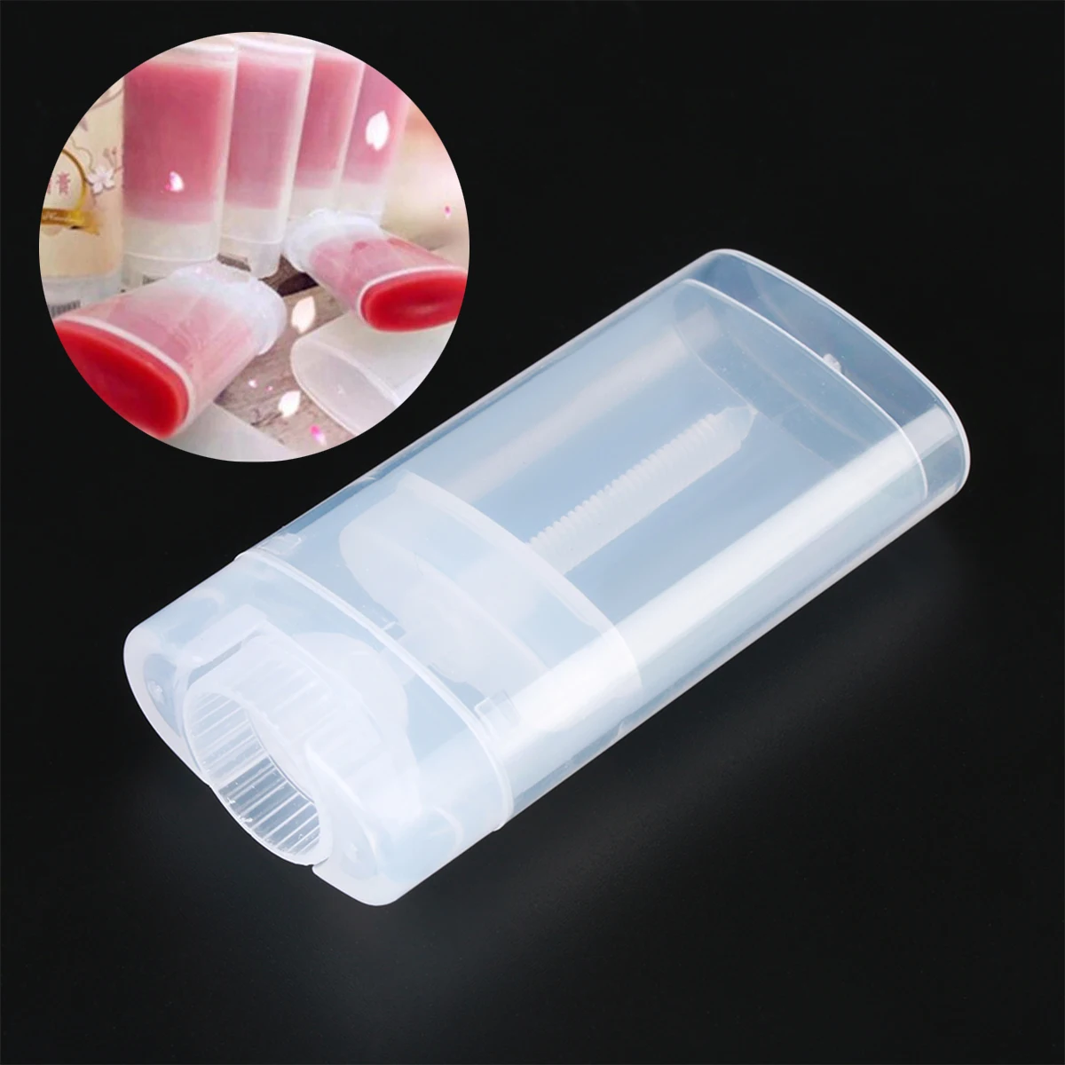 

15ml Lip Balm Tubes DIY Refillable Lipstick Empty Tube Portable Oval Bottle Antiperspirant Body Scent Bottle Cosmetic Containers