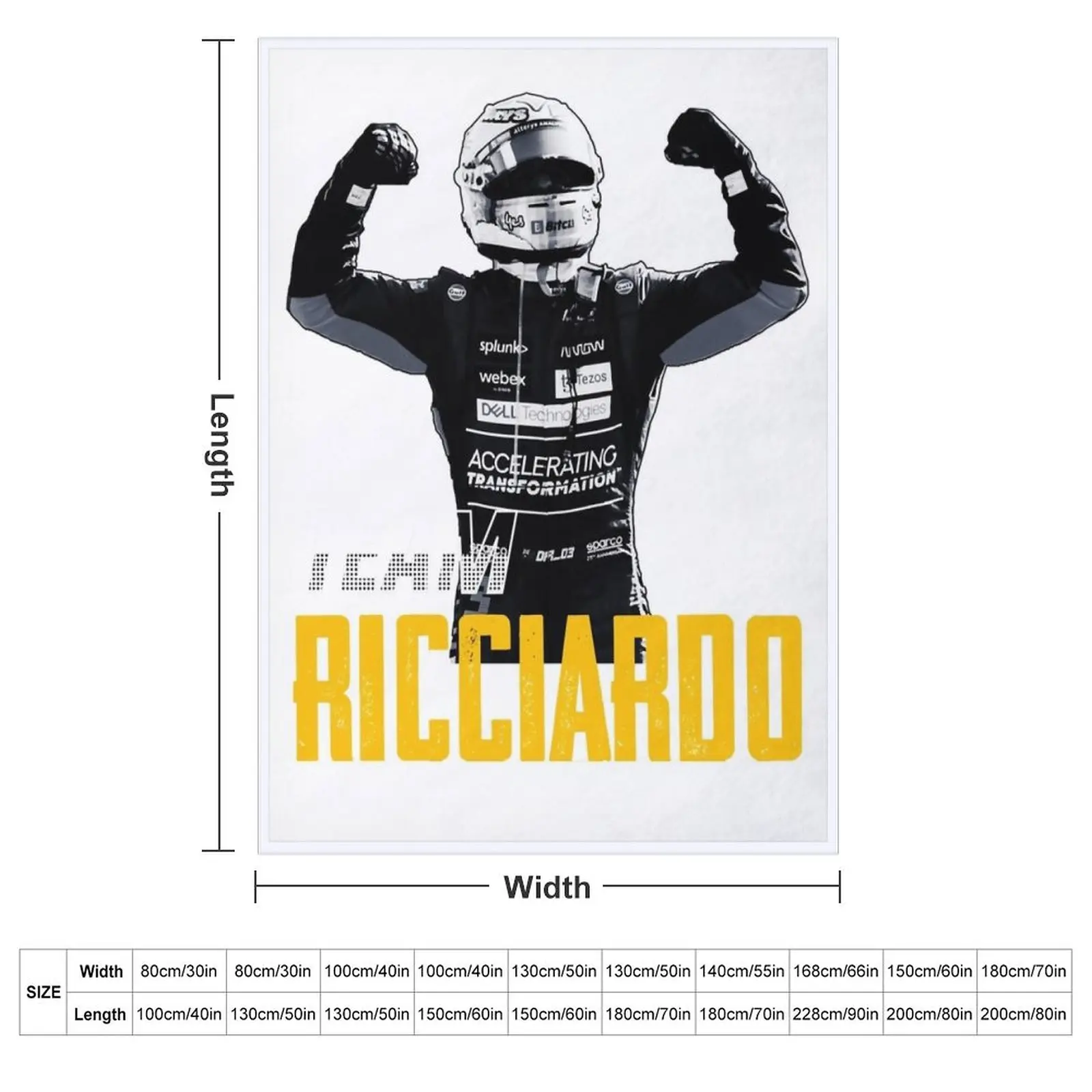 Фото Плед Ricciardo Helmet Classic, пушистый, модный, с аниме-принтом, роскошный, для диванов, из фланелевой ткани. №2