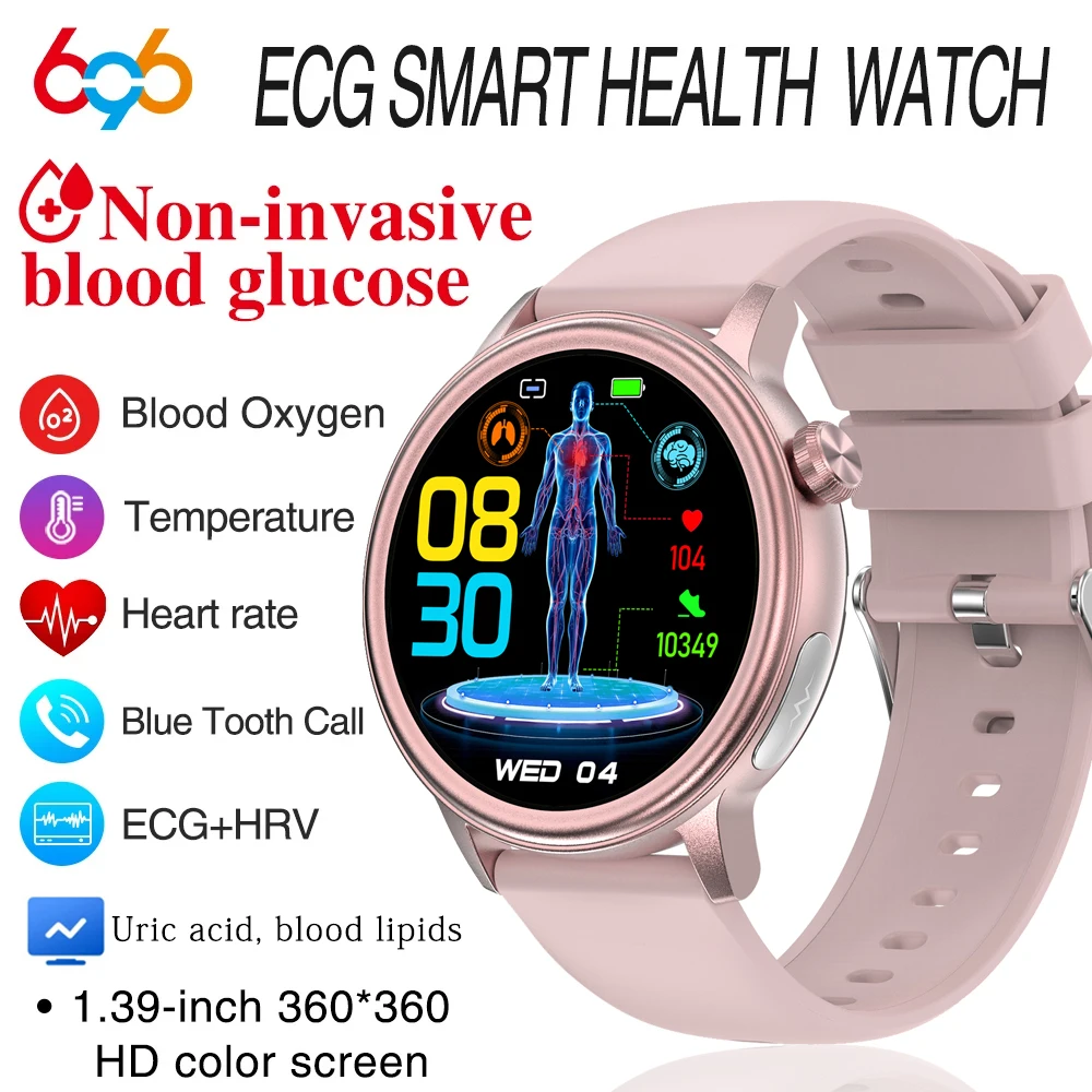 1 39 &quotСмарт-часы для женщин ЭКГ PPG уровень сахара в крови HRV SOS Монитор температуры