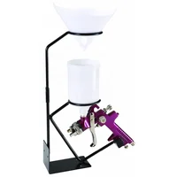 Gravity Feed Paint Spray Gun Stand Holder Sprayer Stand With Strainer Holder Wall Bench Mounted+Paint Paper Strainers