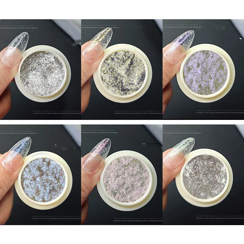 1 шт. цветная паста для маникюра с блестками