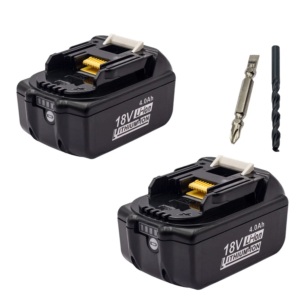 

Applicable TO Makita 18V 4.0Ah Rechargeable Power Tool Battery With LED Lithium ION Replacement LXT400 BL1860B BL1860 BL1850