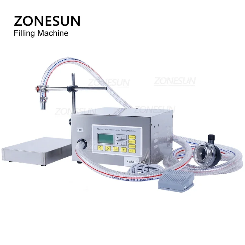 ZONESUN Полуавтоматический жидкий мембранный насос Наполнитель для бутылок с водой