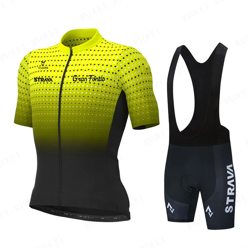 

2021 Team STRAVA Cycling Jersey 19D Bib Set Bike Clothing Ropa Ciclism Bicycle Wear Clothes Mens Short Maillot Culotte Ciclismo