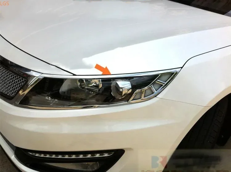 Для Kia K5 2010-2013 ABS Chrome перед фарой задний фонарь декоративная рамка защита