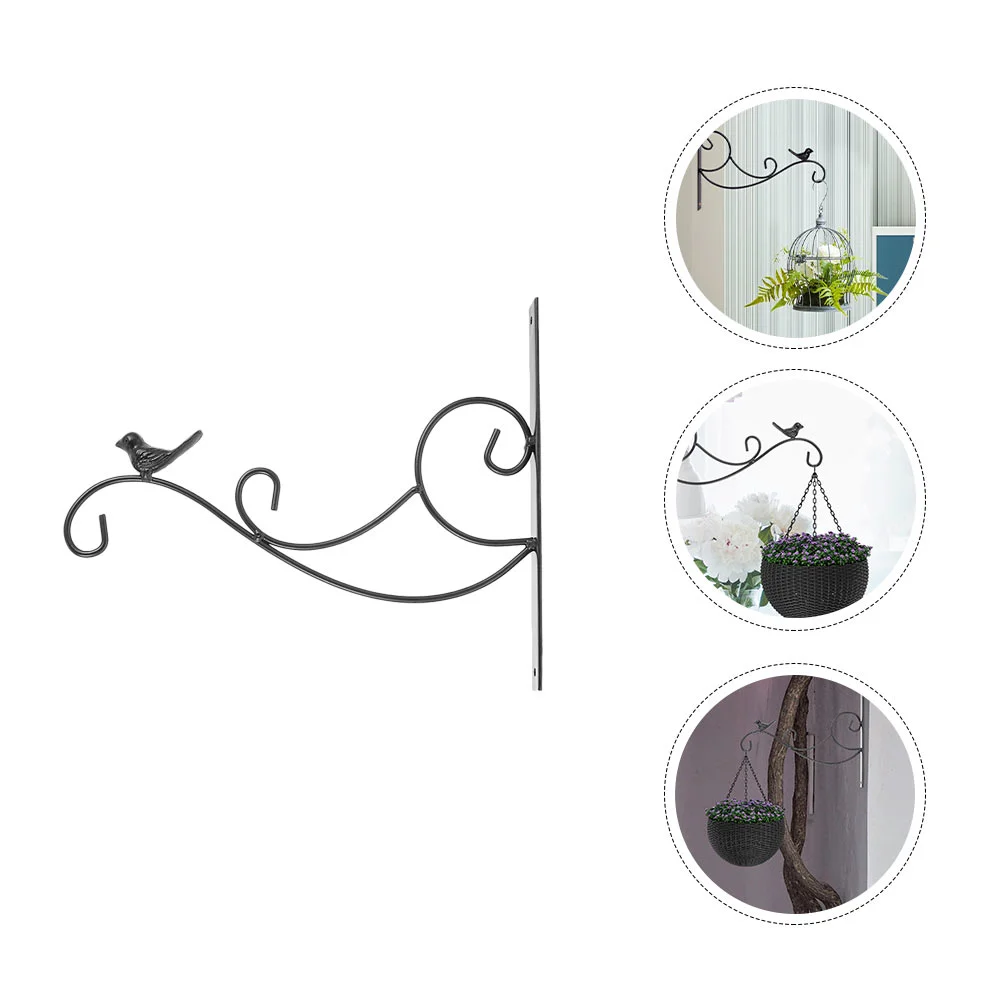 

Wall Hanging Flowerpot Rack Iron Flower Basket Hanger Practical Plant Pot Hanger