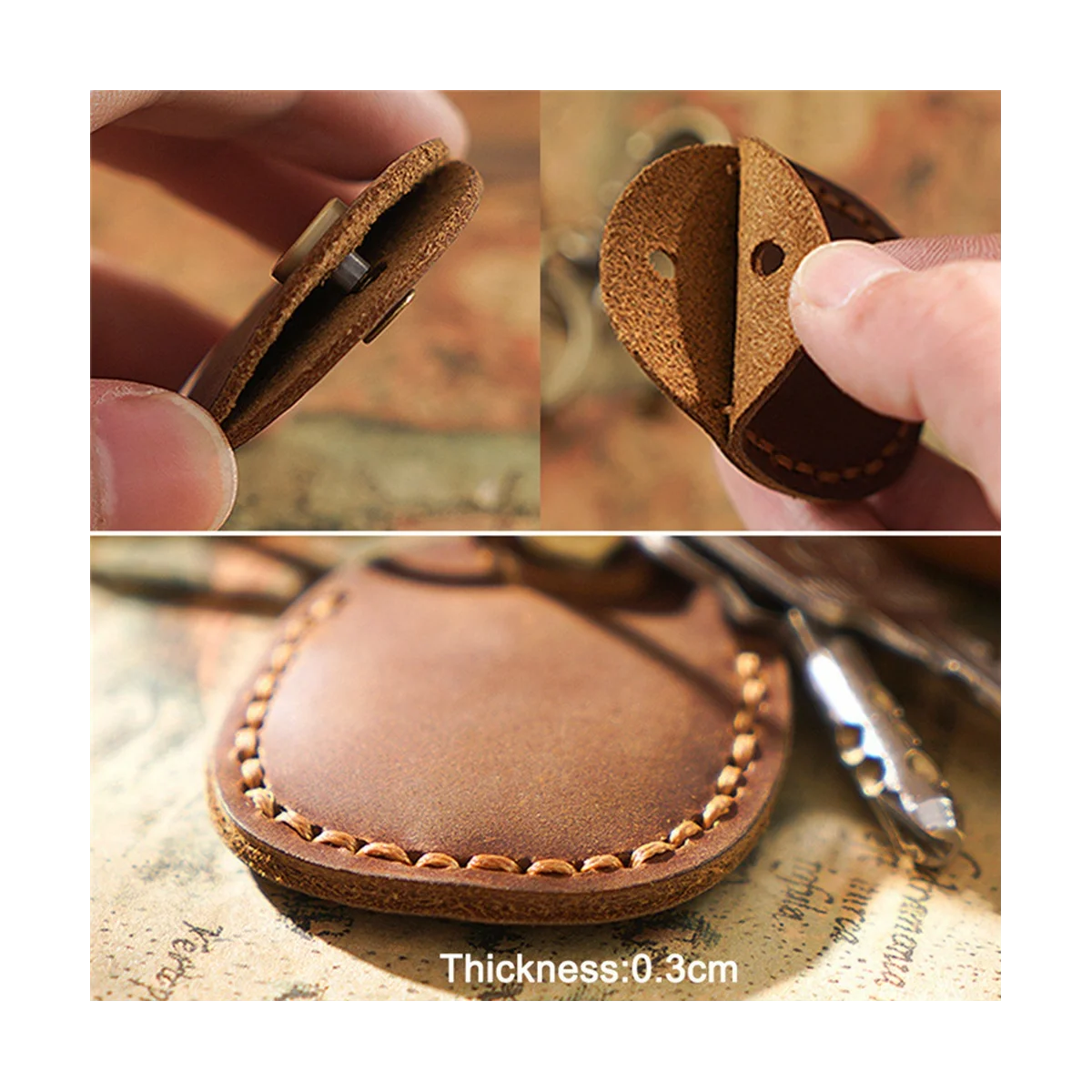 Защитный чехол для airтеги в стиле ретро высококачественный кожаный брелок Borwn